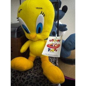 Vintage 1995 Tweety Bird Plush Looney Tunes Ace Novelty w/ Tag 90s Stuffed Toy